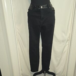 Ecru The Los Felix Leather Insert Skinny Jeans